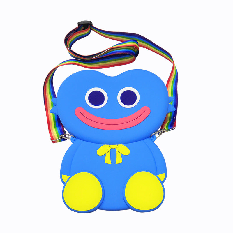 Game Poppy Playtime Doll Bobby Decompression Silicone Bag Coin Purse Shoulder Bag Children's Wallet