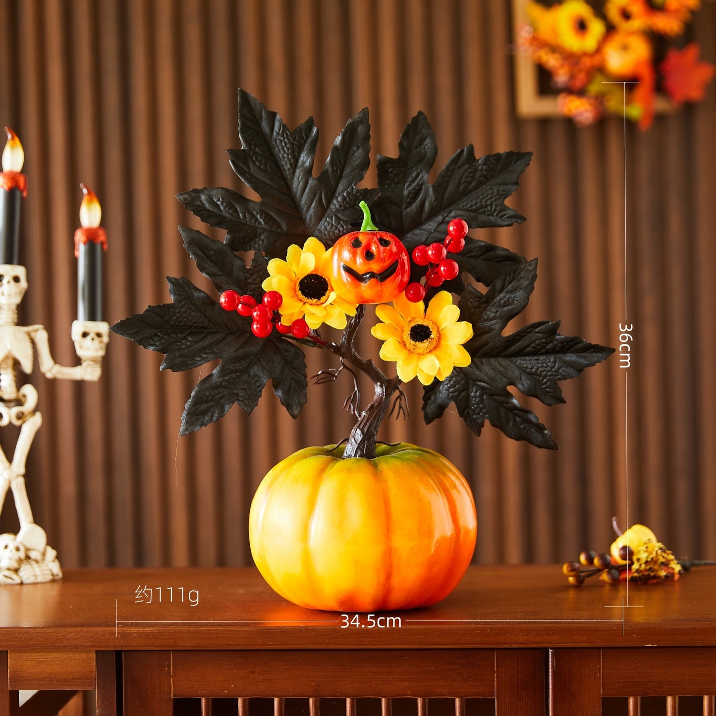 Harvest Festival Maple Leaf Artificial Pumpkin Halloween Decoration Ghost Festival Scene Decoration Prop