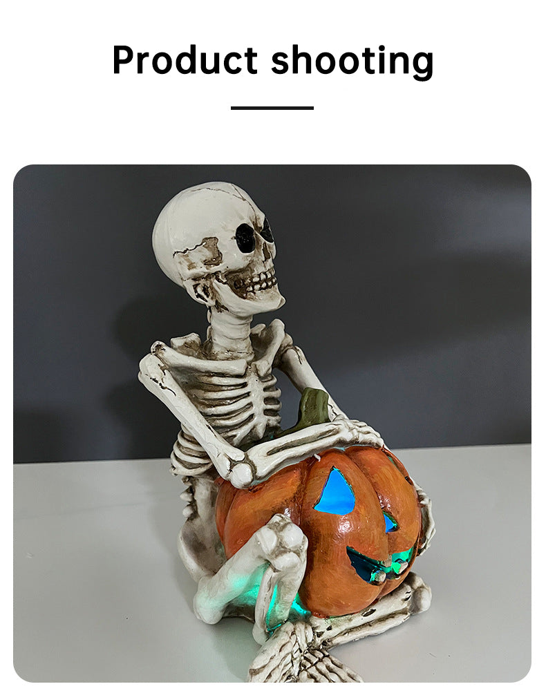 Halloween Hanging Foot Ghost Couple Skeleton Pumpkin Resin Decoration European Style Decoration