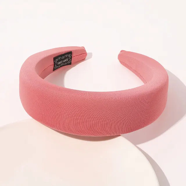 Women Thick Velvet Head Hoop Multi Colors Padded Headbands Wide Elastic Hair Hoops Sponge Hairband Fashion Hair Accessories
