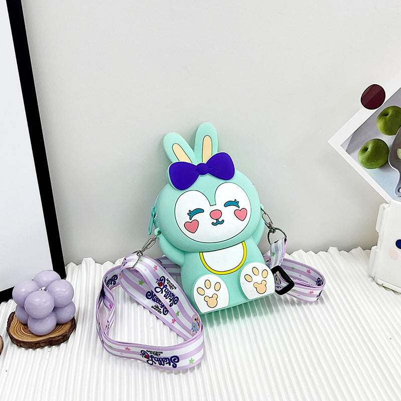 Silicone Cartoon Rabbit Small Bag Girl One Shoulder Messenger Bag Princess Coin Purse