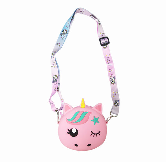 New Rodent Pioneer Press Silicone Bag Unicorn Strawberry Pineapple Mini Cute Children's Messenger Bag Coin Purse