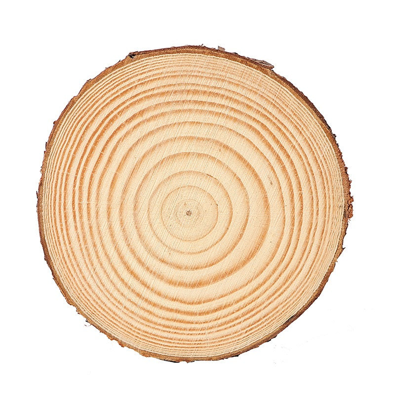 Round Wood Piece Handmade DIY Material Hand-Painted Year Round Piece Log Piece Background Wall Decoration Kindergarten Ring Creation Wood Piece