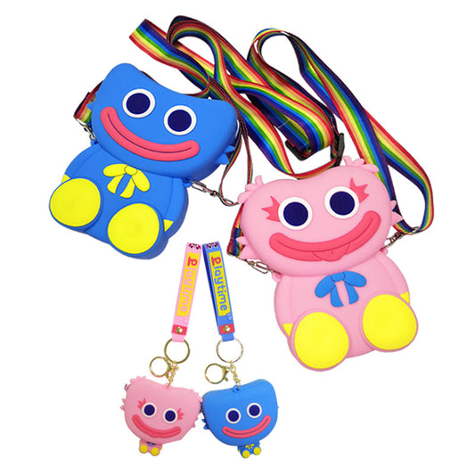 Game Poppy Playtime Doll Bobby Decompression Silicone Bag Coin Purse Shoulder Bag Children's Wallet
