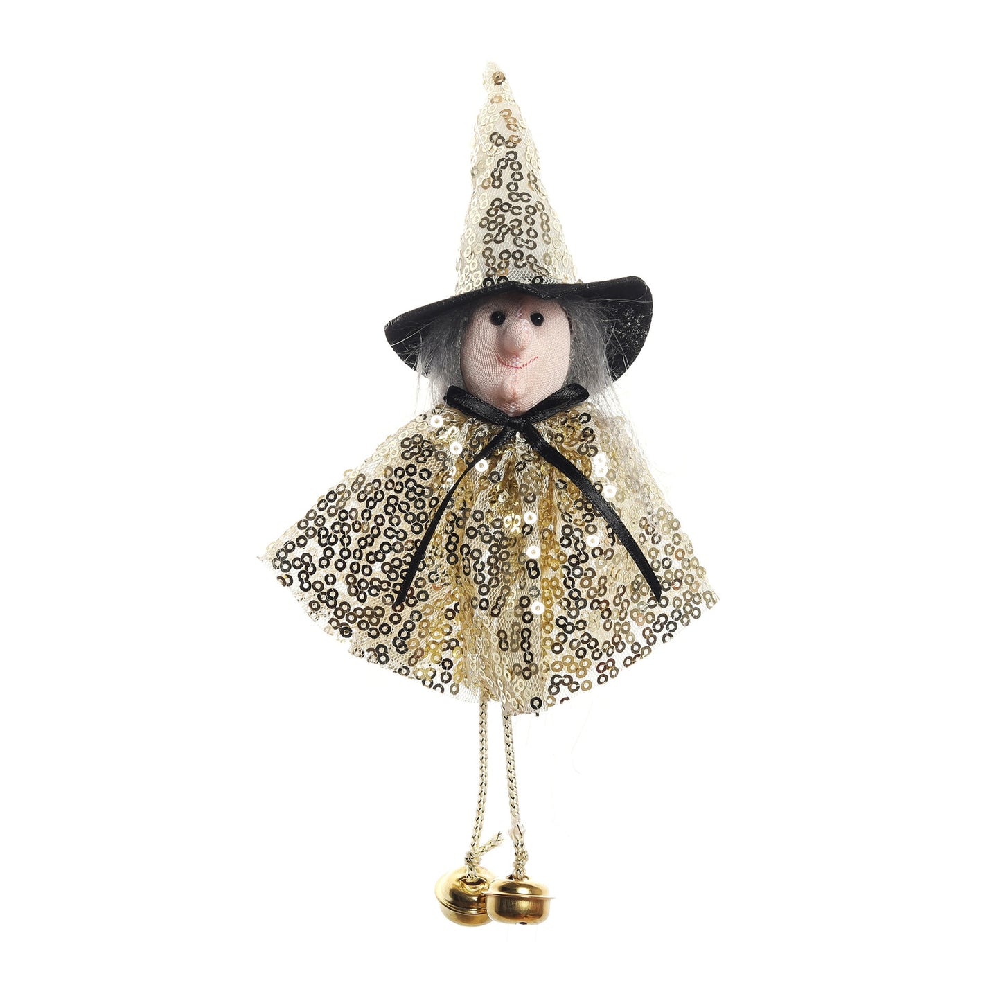 Halloween Decoration Props Cartoon Tulle Skirt Bell Hanging Ornament Pumpkin Witch Hanging Decor Pumpkin Hanging Ornament