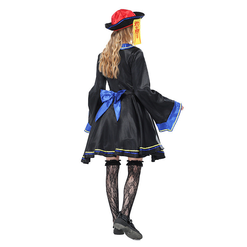Lady's Chinese-Style Modified Zombie Dress, Halloween Qing Dynasty Zombie Costume, Movie Character Cosplay Outfit, Guangzhou Pise