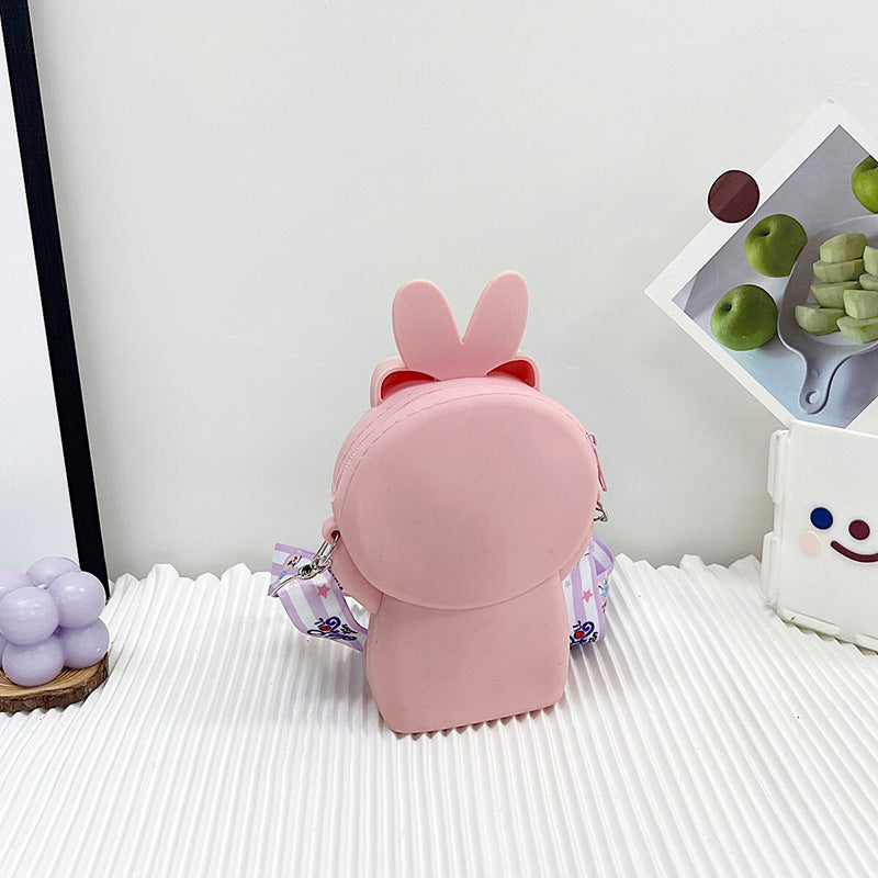 Silicone Cartoon Rabbit Small Bag Girl One Shoulder Messenger Bag Princess Coin Purse