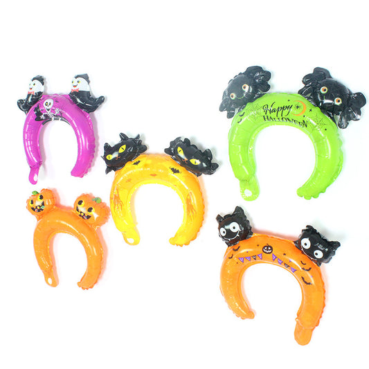 Halloween Hoop Cartoon Aluminum Balloon Balloon Festival Party Children's Toys Cosplay Headband Balloons