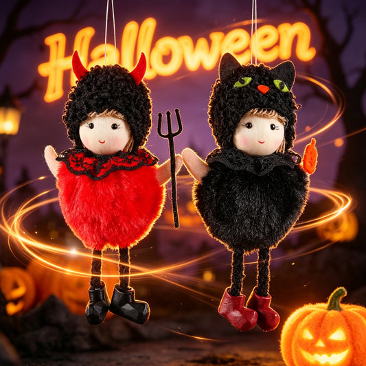 Halloween Hanging Decorations, Ghost Festival Bar Pumpkin Witch Decor, Broomstick Haunted House Props, KTV Decoration Supplies