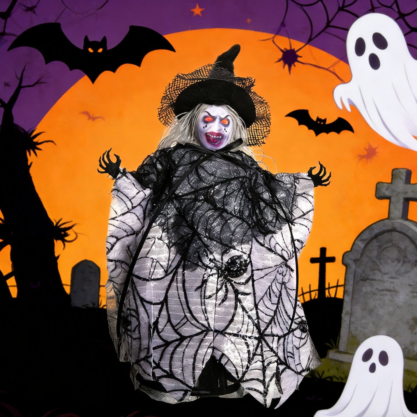 Halloween Decoration Ghost Pumpkin Tree Top Star Desktop Decor Figurine