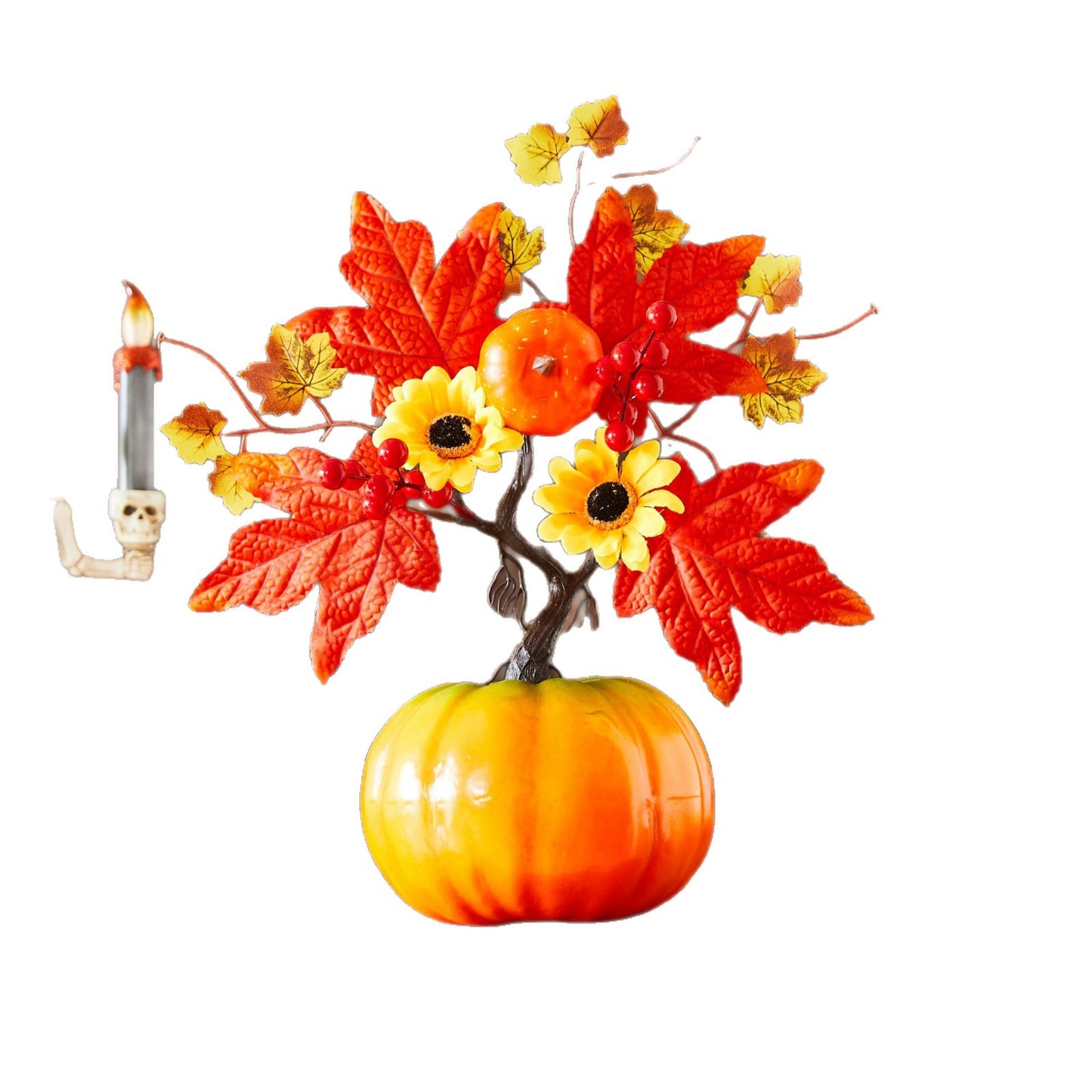 Harvest Festival Maple Leaf Artificial Pumpkin Halloween Decoration Ghost Festival Scene Decoration Prop
