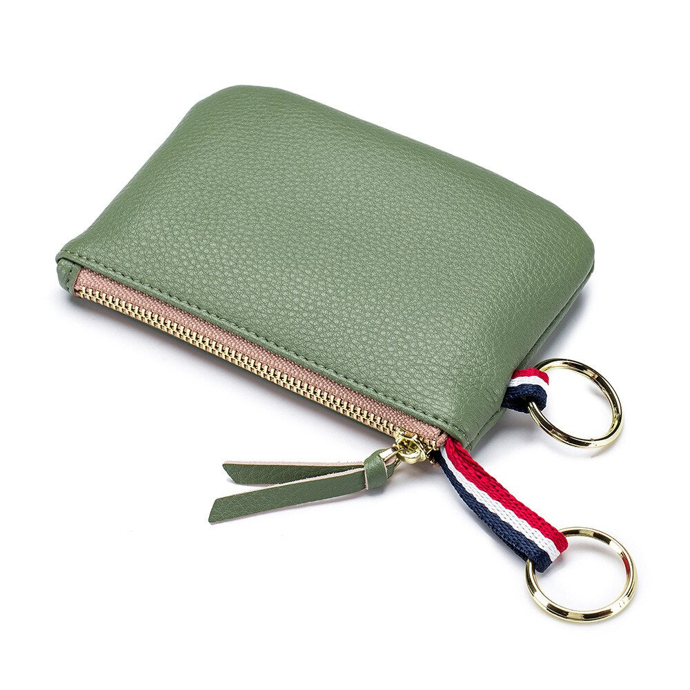 Fashion Genuine Leather Women Wallets Clutch Female Short Small Coin Purse Brand Designer Soft Mini Card Cash Key Holder Pouch