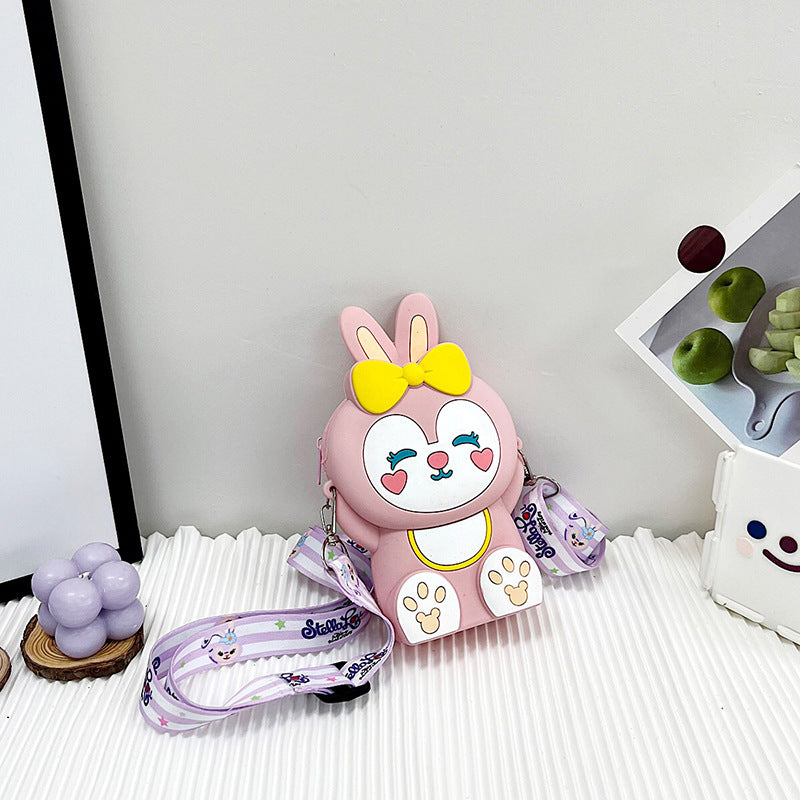 Silicone Cartoon Rabbit Small Bag Girl One Shoulder Messenger Bag Princess Coin Purse
