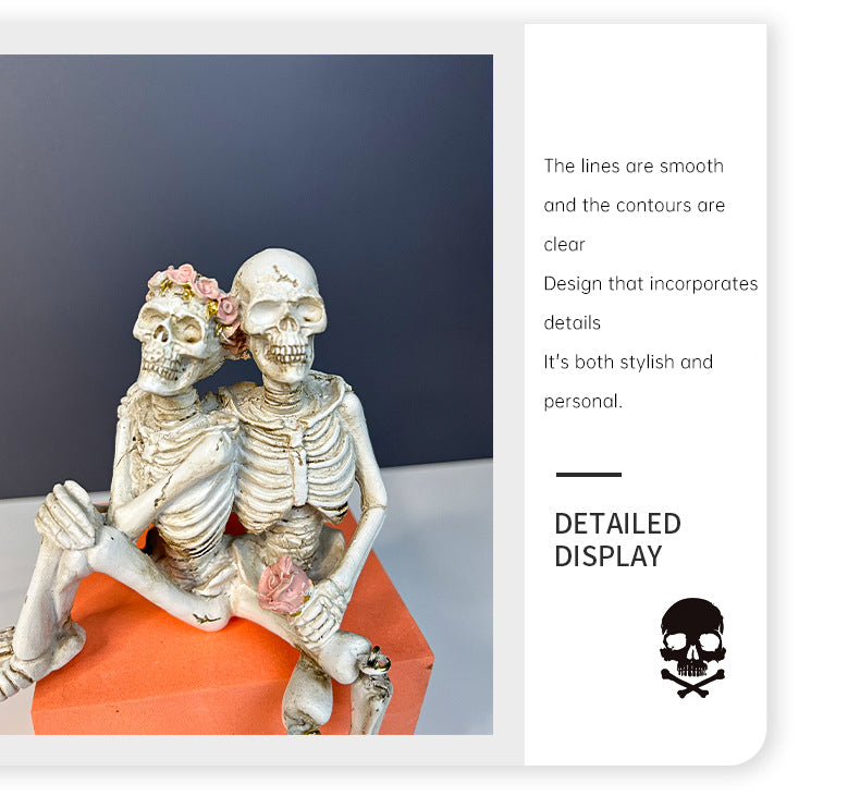 Halloween Hanging Foot Ghost Couple Skeleton Pumpkin Resin Decoration European Style Decoration