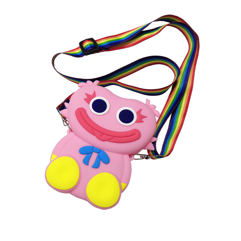 Game Poppy Playtime Doll Bobby Decompression Silicone Bag Coin Purse Shoulder Bag Children's Wallet