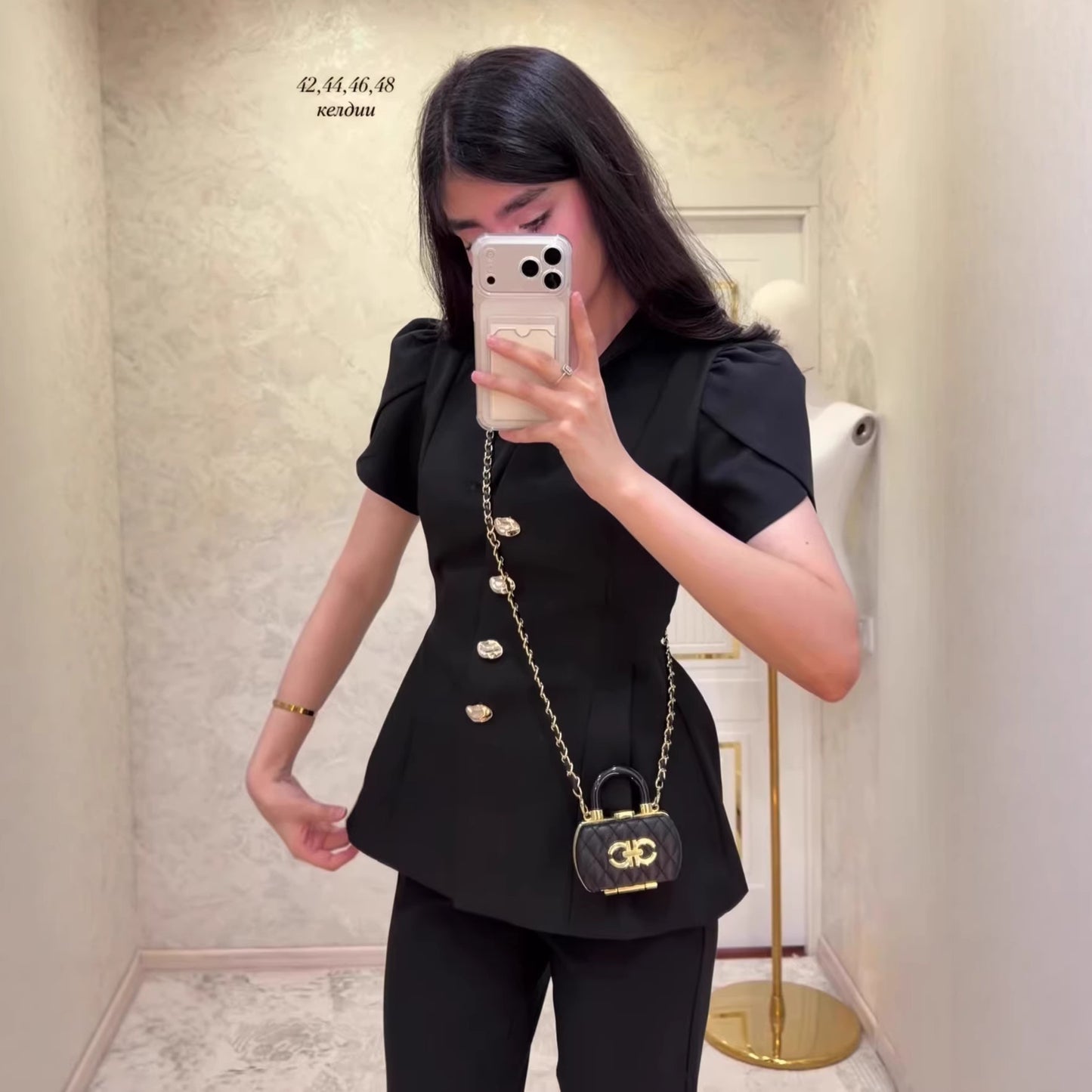 Short sleeved lapel cardigan top for women