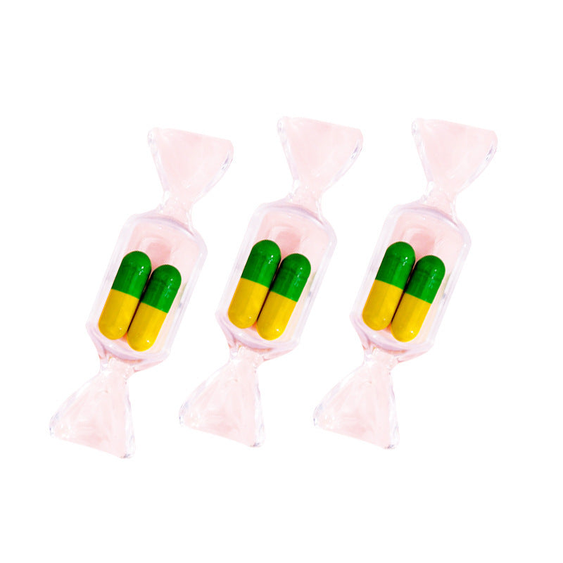 Transparent Candy Shaped Jewelry Box Net Red Girl Heart Earrings Earrings Storage Box Mini Portable Jewelry Box