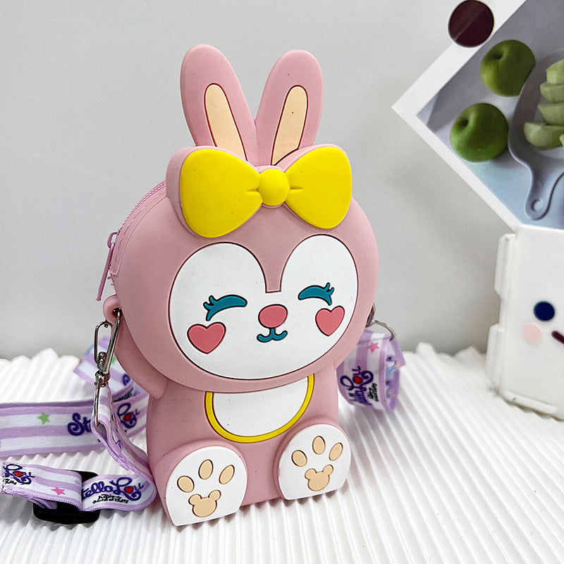 Silicone Cartoon Rabbit Small Bag Girl One Shoulder Messenger Bag Princess Coin Purse