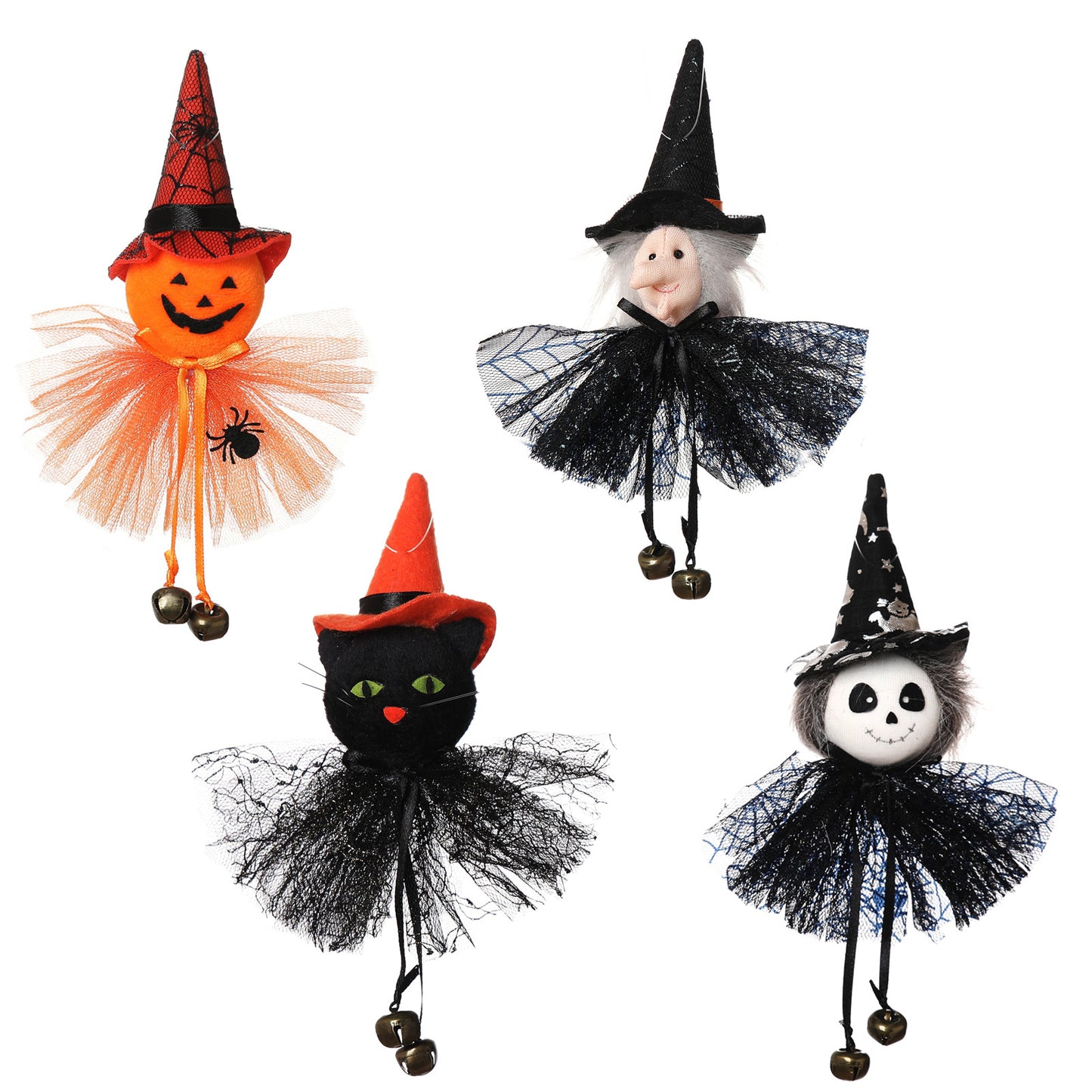 Halloween Decorations Party Bar Decor Pumpkin Ghost Witch Black Cat Hanging Ornaments Scary Witch Wall Hangings