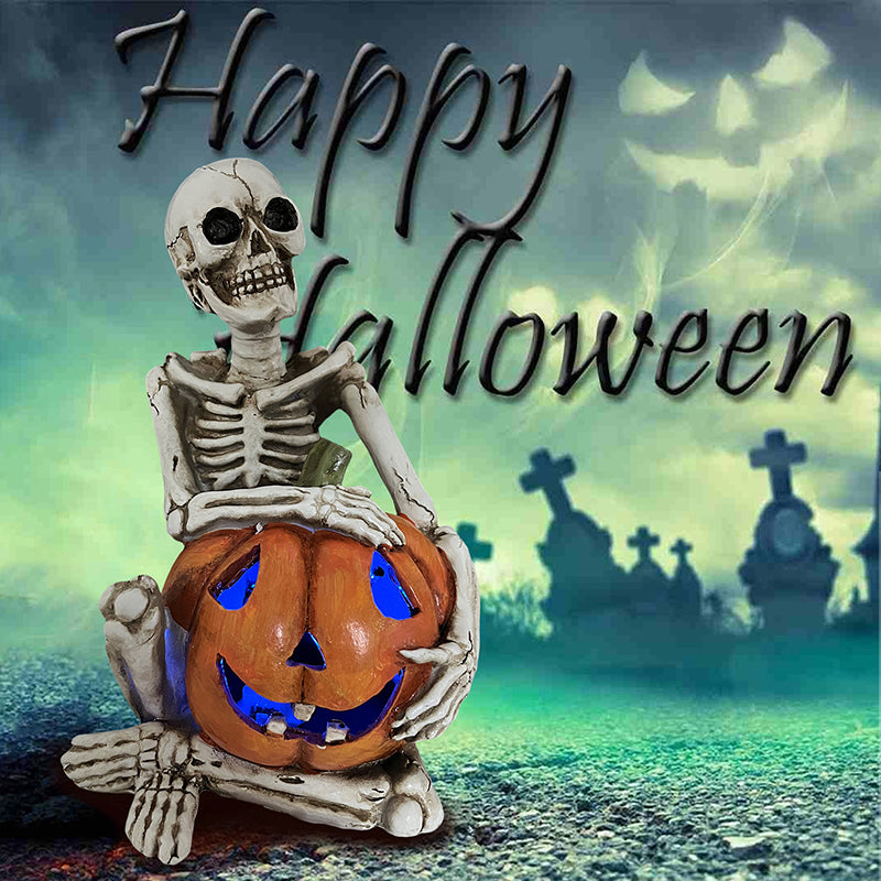Halloween Hanging Foot Ghost Couple Skeleton Pumpkin Resin Decoration European Style Decoration