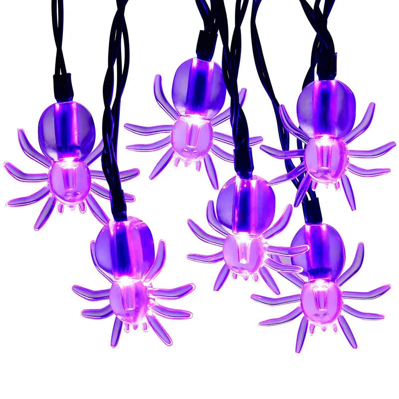 LED Halloween Light String Spider Style Holiday Lighting Bedroom Living Room Decor Halloween Atmosphere String Lights